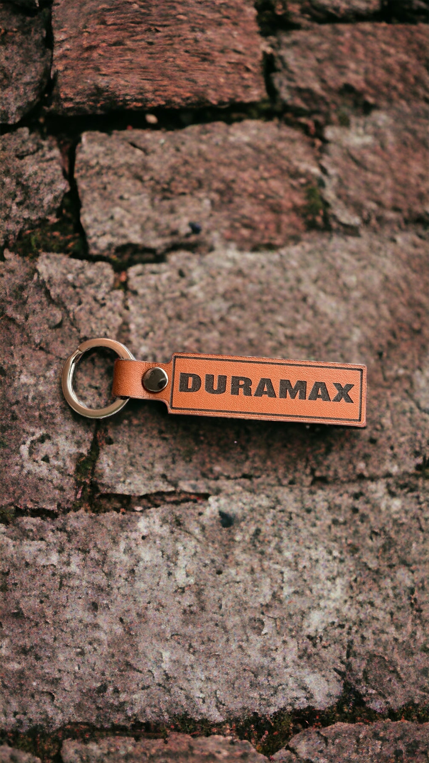 Duramax Chevy Genuine Leather Keychain for Diesel Trucks