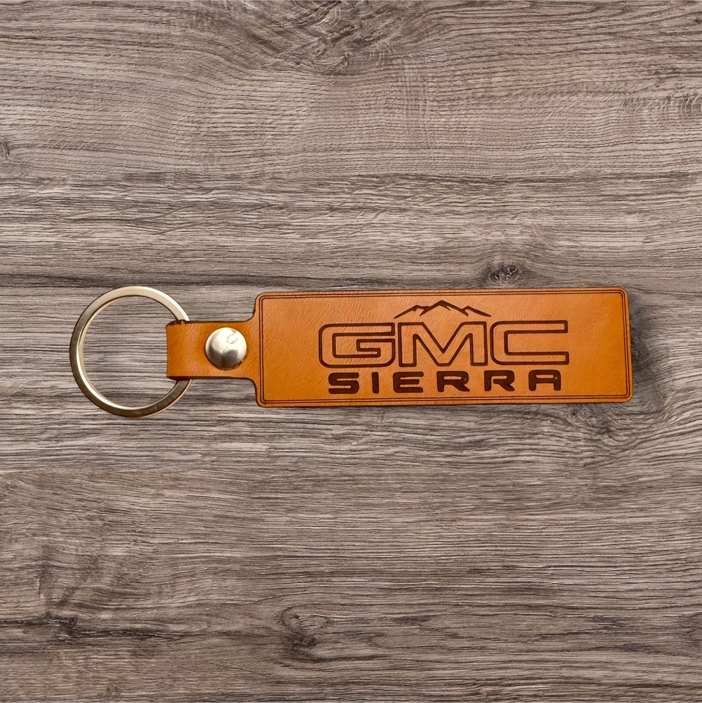 GMC Sierra Genuine Leather Keychain