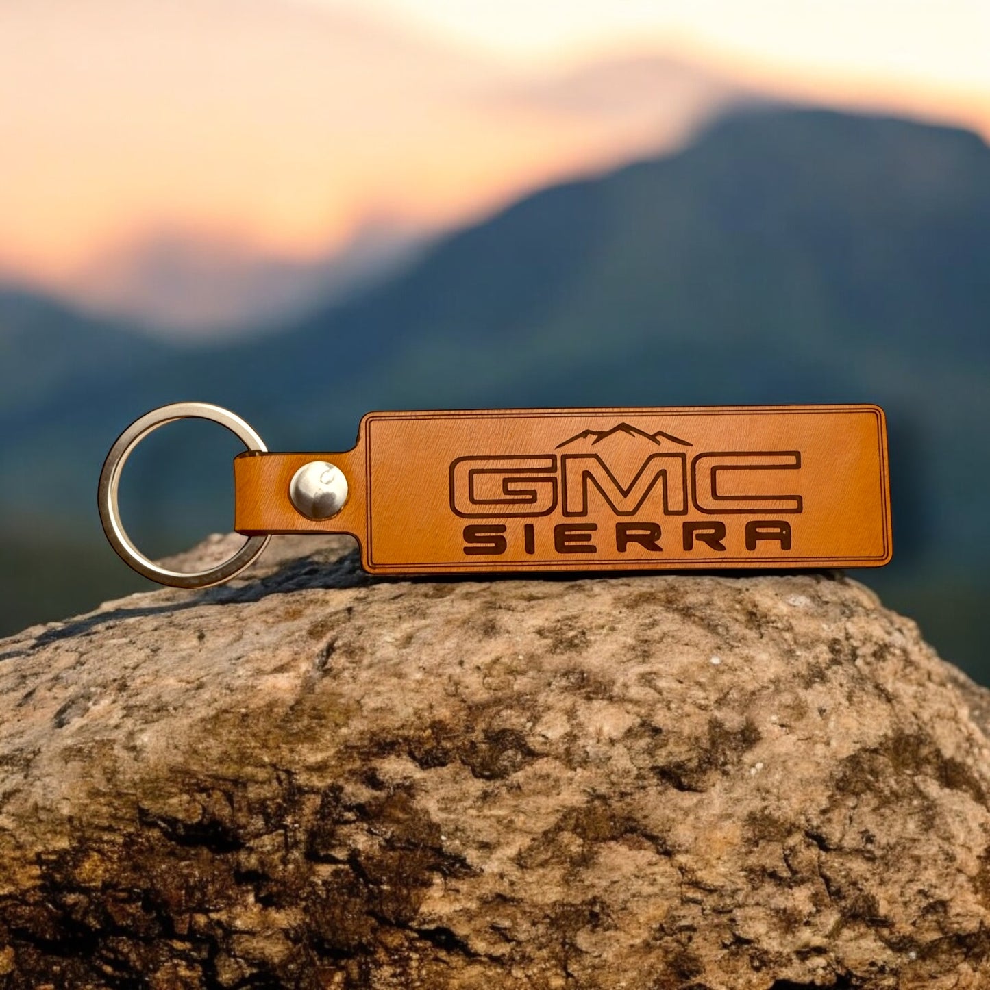 GMC Sierra Genuine Leather Keychain