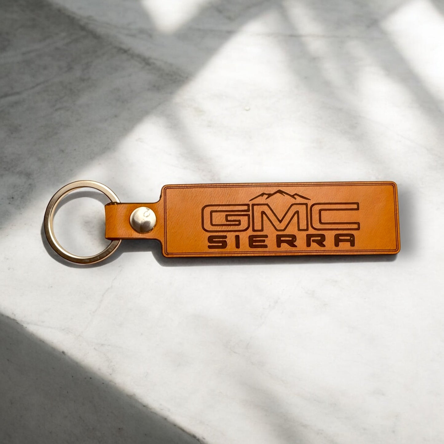 GMC Sierra Genuine Leather Keychain